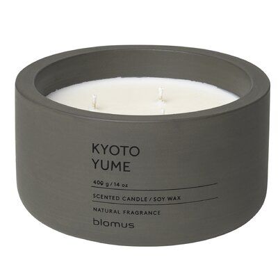 Blomus Scented candle - 3 wick each candle features a unique fragrance in a beautifully colored concrete container. Aromatic notes come from the natural world, which means that the room is just ever so subtly and lightly perfumed. | Blomus Kyoto Yume Scented Jar Candle, Soy in Brown, Size 5.1" L x 5.1" W x 2.6" H | Wayfair Contemporary Candles, Colored Concrete, Concrete Containers, Cement Candle, Unique Fragrance, The Natural World, Green Candle, Jar Candle, Succulent Pots