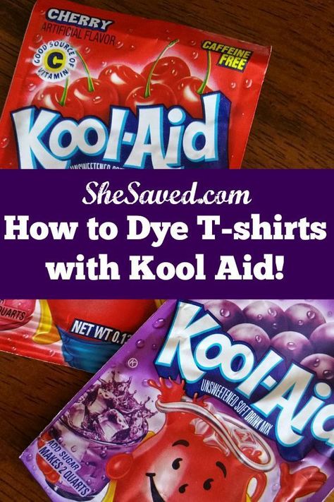 Use my How to Dye T-shirts with Kool Aid instructions to make cute (and cheap!) colored shirts in minutes! Food Coloring Tie Dye, Sharpie Tie Dye, Tie Dye Shirts Patterns, Dibujos Toy Story, Diy Tie Dye Shirts, Slushie Recipe, Shirt Tutorial, Tie Dye Crafts, Diy Tie