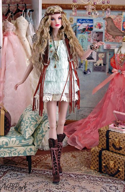 Parisian Closet: Erin | Flickr - Photo Sharing! Parisian Closet, Boho Barbie, Hippie Chick, Dolls Fashion, Im A Barbie Girl, Barbie Life, Barbie Vintage, Barbie Diy, Fashion Royalty Dolls