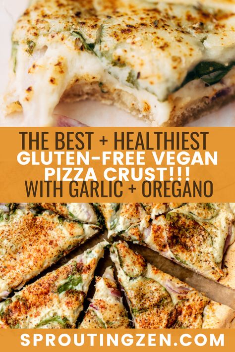 Pizza Crust Without Yeast, No Yeast Pizza Crust, Vegan Pizza Crust Recipe, Vegan Pizza Crust, Gluten Free Pizza Crust Recipe, Paleo Pizza Crust, Dried Garlic, Paleo Pizza, Homemade Pizza Crust