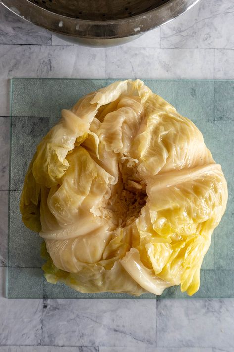 Pickled Cabbage Leaves, Sour Cabbage Head Recipes, Sour Cabbage Leaves Recipe, Canning Cabbage Rolls, Sour Cabbage Rolls Ukrainian, Sour Cabbage Recipes, Sour Cabbage Rolls, Ukraine Food, Lazy Cabbage Rolls