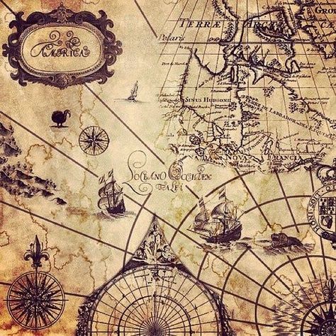 Stary Papier, Pirate Treasure Maps, Pirate Tattoo, Map Tattoos, Geniale Tattoos, Pirate Treasure, Map Globe, Treasure Maps, Old Maps