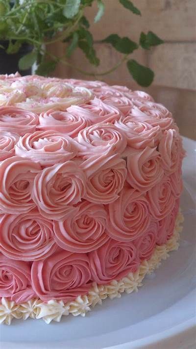 Rose Birthday Cakes, Rosé Birthday Cake, Rose Cakes, Pink Cakes, Rose Birthday, Rosé Birthday, Birthday Cakes For Women, Cakes For Women, Rose Cake