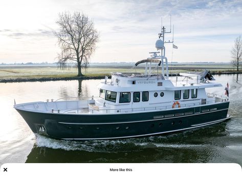 Trawler Yachts For Sale, Trawler Yacht, Trawler Boats, Liveaboard Boats, Expedition Yachts, Nautical Aesthetic, Small Yachts, Sailing Dinghy, Cruiser Boat