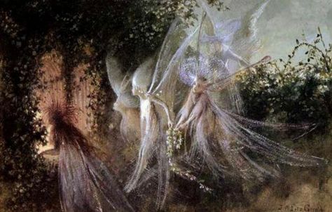 Mysterious Worlds: Travels to the Faerie and Shamanic Realms: There are many accounts of a land of immortality and eternal youth in world myths and legends, as well as shamanic and indigenous spiritual traditions. | Rev Kirk wrote of the fairy realm. Irish Fairy, Gothic Arch, Alfred Stevens, Fairy Paintings, Albert Bierstadt, Alfred Stieglitz, Nature Spirits, Ancient Origins, Folk Tales