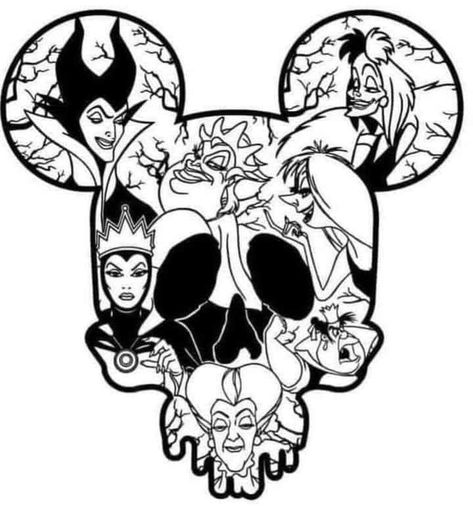 Disney Silhouette, Idee Cricut, Cricut Halloween, Pinturas Disney, Disney Coloring Pages, Diy Cricut, Disney Tattoos, Cricut Craft Room, Disney Crafts