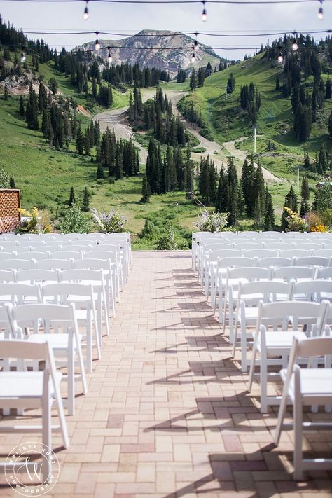 Utah Wedding Venues Outdoor, Ski Lodge Wedding, Summer Mountain Wedding, Utah Summer, Ski Resort Wedding, Salt Lake City Wedding, Wedding Venues Utah, City Wedding Venues, Utah Mountains