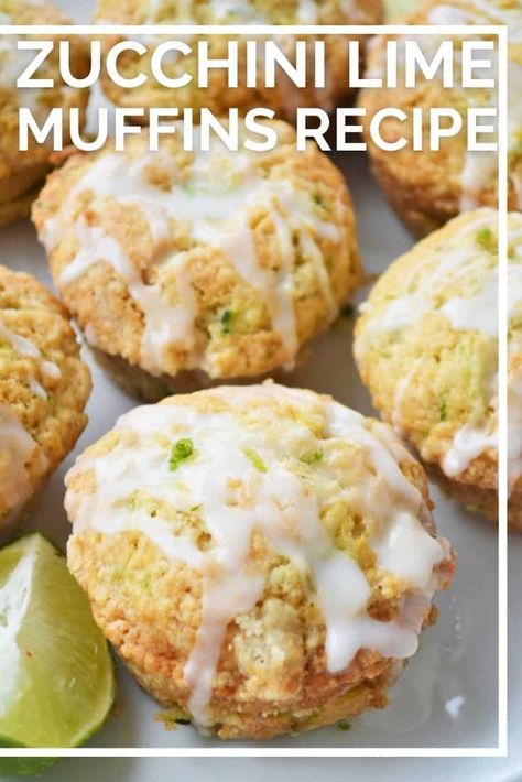 Lime Recipes Healthy, Lime Muffins, Zucchini Muffin Recipes, Lime Recipes, Zucchini Muffins, Baking Muffins, Healthy Muffins, Breakfast Muffins, Coconut Lime