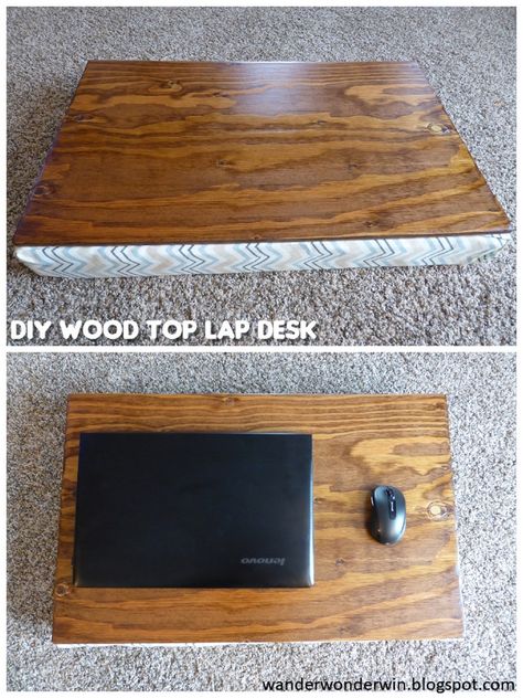 Wander. Wonder. Win.: Wander: DIY Lap Desk Laptop Desk Diy, Lap Desk Diy, Diy Lap Desk, Classy Desk, Diy Wood Desk, Portable Laptop Desk, Lap Table, Diy Laptop, Desk Tray