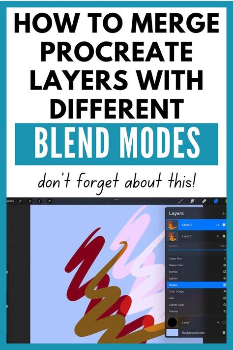 How to Merge Procreate Layers with Different Blend Modes! In this Procreate lesson, learn how to combine Procreate layers that have different blend modes. Procreate Layers, A Lot Of Layers, Procreate App Tutorial, Procreate Tutorials, Procreate Ipad Tutorials, Ipad Tutorials, Digital Portraits, Blending Tools, Procreate Tutorial