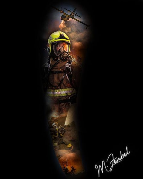 Firefighter Tattoo Sleeve, Fireman Tattoo, Fighter Tattoo, Firefighter Decals, Firefighter Tattoo, Fire Fighter Tattoos, Firefighter Humor, Medical Wallpaper, Tatuaje A Color