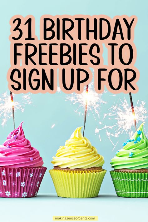 31 Birthday Freebies You Should Sign Up For. Birthday freebies can be a way to enjoy your birthday for cheap. You can receive free birthday stuff, such as food, clothing, and more. Here is a birthday freebies list. Freebies On Your Birthday, Enjoy Your Birthday, 31 Birthday, Adulting Hacks, Birthday Rewards, Birthday Freebies, 31st Birthday, Birthday Stuff, Living On A Budget