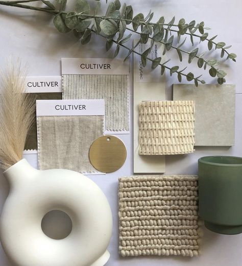 Organic Moodboard Inspiration, Natural Materials Decor, Flat Lay Photography Interior Design, Olive Mood Board, Boho Material Board, Biophilic Material Board, Olive Green Moodboard, Moodboard Olive Green, Flatlay Interior Design