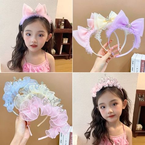 Just found this amazing item on AliExpress. Check it out! $0.99  79％ Off | Headbands For Kids Girl Princess Hairbands Crystal Crown Mesh Bow Knot Flower Child Hair Accessories Korean Handmade Wholesale Flower Child Hair, Hair Accessories Korean, Accessories Korean, Mesh Bows, Crystal Crown, Bow Knot, Wedding Outfits, Flower Child, Hair Band