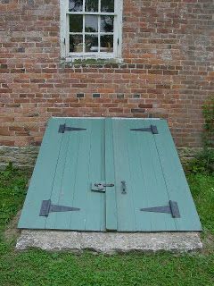 DIY Bulkhead Doors. Cellar Door Ideas, Crawl Space Door, Bulkhead Doors, Bilco Doors, Storm Cellar, Space Door, Basement Door, Basement Steps, Cellar Doors