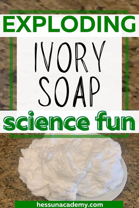 This exploding Ivory soap is a great example of a fun STEAM activity for kids. Preschoolers especially will love this engaging science activity. Exploding Ivory Soap This is a really fun science experiment that you can do with your kids. They'll love watching the soap explode! It's also a great way to teach them about chemistry and STEM projects. Ivory Soap Experiment, High School Science Fair, Soap Experiment, Science Lessons Middle School, About Chemistry, Chemistry Activities, Chemistry For Kids, Steam Activity, Soap Making Process