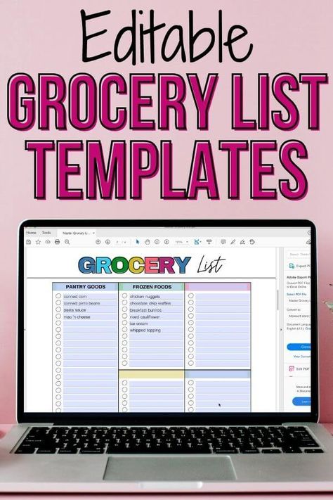 Grocery Staples List, Master Shopping List, Master Grocery List Printable, Free Printable Grocery List Templates, Master Grocery List Template, House Cleaning Checklist Printable, Grocery Shopping List Template, Printable Grocery List Template, Grocery List Printable Free