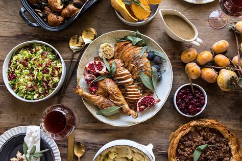 Our 2018 Thanksgiving Menu | halfbakedharvest.com #turkey #thanksgiving #menu #holidayrecipes Traditional Thanksgiving Menu, Thanksgiving Drinks, Thanksgiving Dinner Menu, Thanksgiving Dinner Recipes, Harvest Thanksgiving, Thanksgiving Dishes, Half Baked, Half Baked Harvest, Thanksgiving Sides