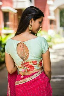 35 Traditional blouse back neck designs for silk sarees | Bling Sparkle Simple Maggam Work Blouse, ब्लाउज बैक नेक डिजाइन, Simple Maggam Work, Designer Blouses Online, Blouse Back Neck, House Of Blouse, Boat Neck Blouse Design, Maggam Work Blouse, Pista Green