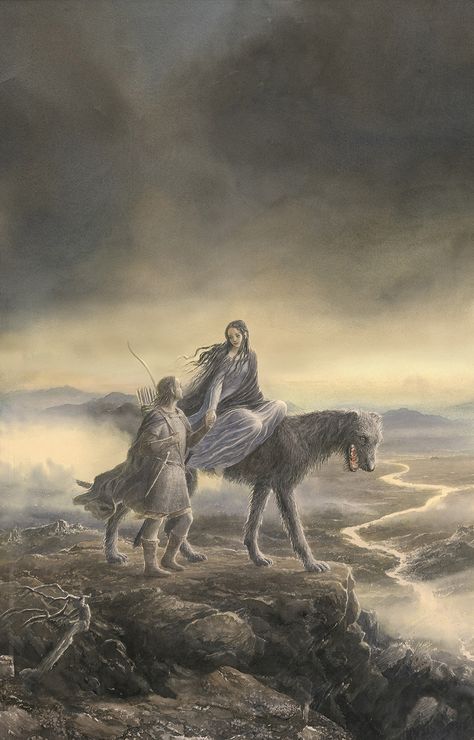 eldamaranquendi: “Beren, Luthien & Huan by Alan Lee ” Alan Lee Art, Tolkien Artwork, Lord Of Rings, Alan Lee, John Howe, Middle Earth Art, Tolkien Books, Tolkien Art, Lotr Art