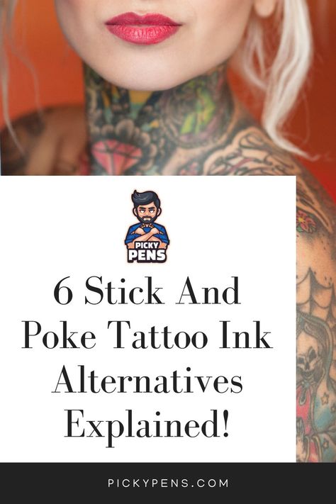 In this article, we go over six of the most commonly used stick and poke tattoo ink alternatives. We go over the advantages and disadvantages of each option to try and help ensure that our readers understand the best option for their needs. Stick And Poke Tattoo With Pen Ink Diy, Homemade Tattoo Ink, Stick Tattoo, Stick And Poke Tattoo, Prison Tattoos, Bic Pens, Stick N Poke, Stick N Poke Tattoo, Modern Tattoos