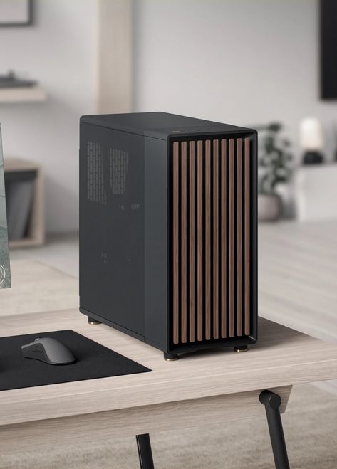 Pc Cases Design, Fractal North Pc, Pc Case Design Ideas, Computer Case Design, Pc Case Design, Small Pc Case, Fractal Design North, Wood Computer Case, Custom Computer Case