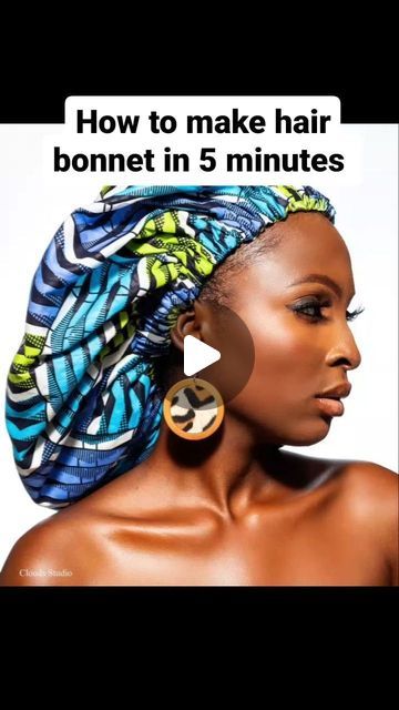 Hair Bonnet, Make Hair, Hair Decorations, How To Make Hair, Head Scarf, Sewing Hacks, Sewing Ideas, Audio, Money