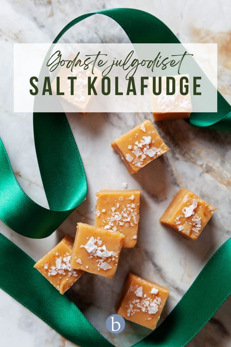 salt kolafudge Baka Till Jul, Swedish Baking, Homemade Candy, Homemade Candies, Fudge, Sweet Recipes, Christmas Food, Advent, Salt