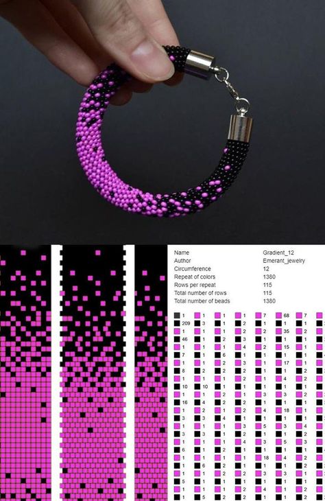 Seed Bead Bracelets Tutorials, Seed Bead Bracelet Patterns, Crochet Bracelet Pattern, Beaded Necklace Tutorial, Crochet Beaded Bracelets, Art Perle, Beaded Necklace Patterns, Bead Crochet Patterns, Bead Crochet Rope