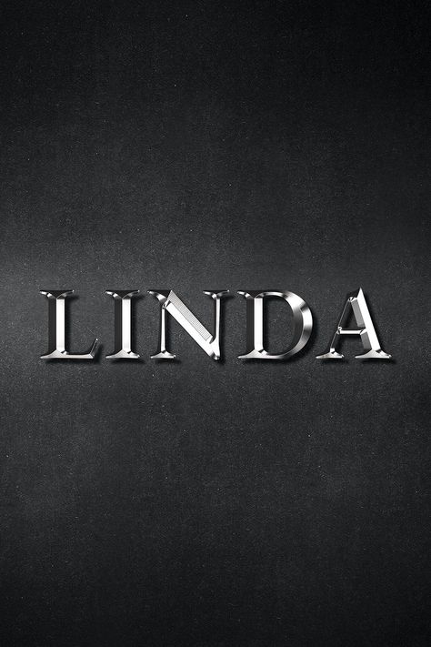 Linda typography in silver metallic effect design element | free image by rawpixel.com / Maewh Canva Metallic Font, Metallic Graphic Design, Metallic Logo Design, Silver Logo Design, Metallic Typography, Chrome Font, Metal Logo Design, Chocolate Logo, Crystal Texture