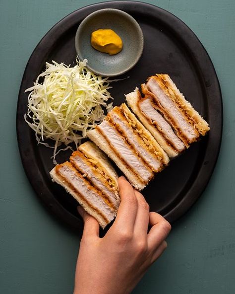 Chicken Sando Recipe, Chicken Katsu Sando, Japanese Sando, Katsu Sandwich, Japanese Katsu, Pork Katsu, Katsu Sando, Marion Grasby, Pantry Recipes