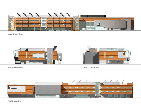 Schools Elevation Design, Elevation Design For School, School Elevation Design Architecture, High School Design Architecture, School Building Elevation, School Elevation Design, School Facade Design, Modern School Exterior, School Elevation