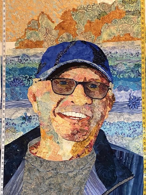 NOT On the Road: September Live Online Class Part 2—Loose Ends Portrait Quilts Tutorials How To Make, Fabric Portraits Faces, Textiles Portraits, Quilted Portraits, Pet Portrait Quilts, Quilt Portrait Fabric Art, Loose Ends, Online Classes, Quilt Tutorials