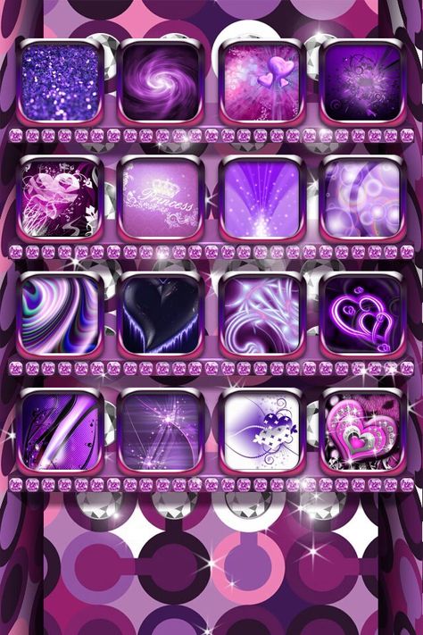 Coach Mcbling Pfp, Pfp Purple, Purple Y2k, Cute Home Screen Wallpaper, Y2k Phone, Coach Fashion, Cute Home Screens, Chevron Wallpaper, Sparkle Wallpaper