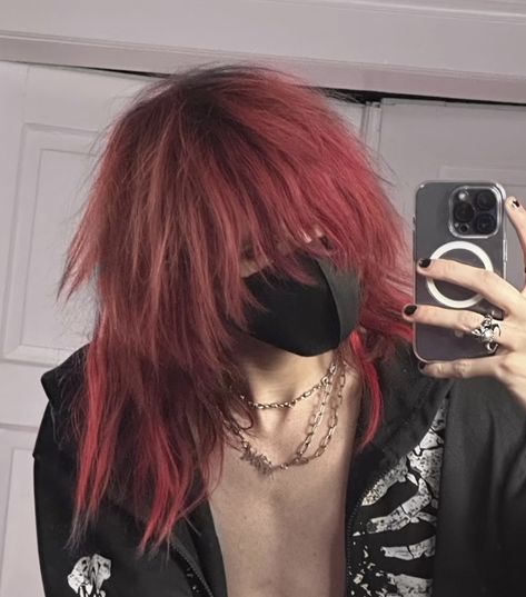 Emo Boys With Long Hair, Men With Long Red Hair, Red Haired Boy Aesthetic, Guy With Long Red Hair, Hot Long Hair Guys, Goth Hairstyles Men, Red Haired Men, Guy With Red Hair, Red Hair Man