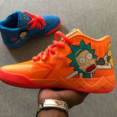 Rick And Morty Basketball Shoes, Custom Basketball Shoes, Rick And Morty Shoes, King Cyrus, Vb Shoes, Zapatillas Nike Basketball, Bball Shoes, Hoop Shoes, Bb Shoes