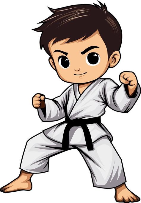 Martial Arts Karate Junior Boy logo Karate Picture, Karate Stickers, Karate Boy, Kids Karate, Wood Sculpture Art, Les Sons, Ju Jitsu, Art Promotion, Boys Playing