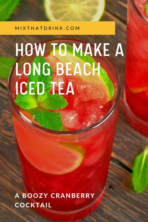 Long Island Iced Tea Recipe Pitcher, Long Island Iced Tea Recipe Easy, Long Island Iced Tea Recipe, Long Island Iced Tea Cocktail, Tea Cocktail Recipes, Iced Tea Drinks, Tea Drink Recipes, Liquor Recipes, Cocktail Drinks Alcoholic