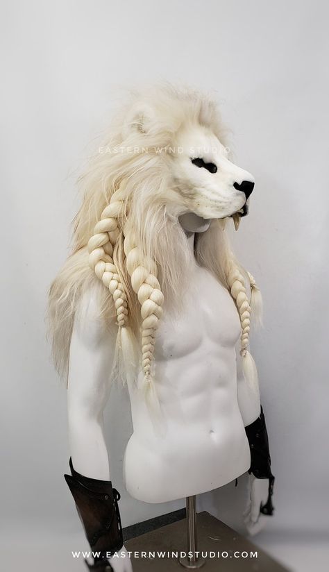 Eastern Wind Studio Lion Outfit, Lion Mask, Animal Mask, Fantasy Costumes, Character Design References, Fantasy Clothing, Character Creation, Fantasy Fashion, Character Outfits