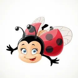 Flirtatious fly little ladybug color variation Vector Image Cartoon Ladybug, Bug Cartoon, Ladybug Cartoon, Baby Ladybug, Ladybug Theme, Kids Scrapbook, Happy Cartoon