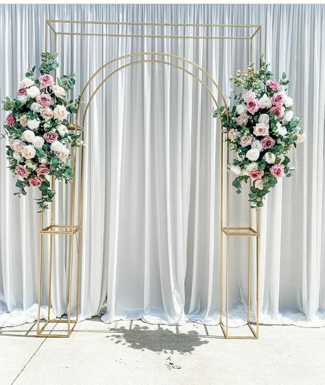 Rectangular Backdrop, Arch Shelf, Romantic Room Surprise, Wedding Walkway, Metal Props, Desi Wedding Decor, Romantic Room, Cute Black Wallpaper, Metal Arch