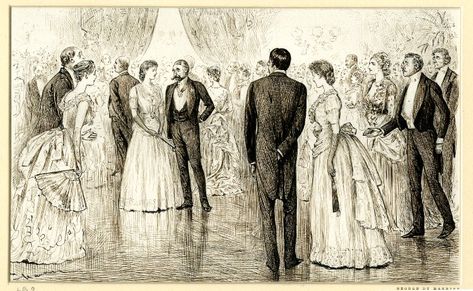 Ball Aesthetic, Ball Drawing, The Victorian Era, Fallen London, Antique Fashion, Aesthetic Stuff, Edwardian Era, Victorian Era, Ballroom