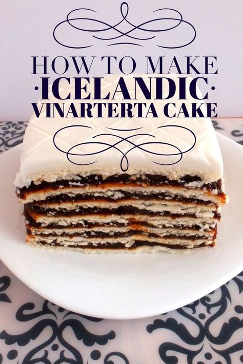 How to make Icelandic Vinarterta cake. A traditional Iceland Christmas dessert recipe. #vinarterta #Icelandiccake #Icelandchristmascake #Icelandcake Iceland Christmas, Viking Food, Nordic Recipe, Iceland Food, Norwegian Food, Scandinavian Food, European Cuisine, Swedish Recipes, Christmas Dessert