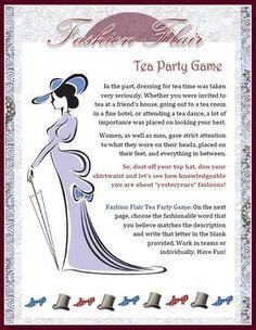 Find the most fun and unique tea party games, including theme-based games, to make your afternoon tea party a b… | Tea party games, Tea party, Tea party baby shower Tea Party History, Games To Play At A Tea Party, Birthday Tea Party Games, Tea Party Games For Women Ideas, Tea Party Trivia Free Printable, Tea Party Games For Women, Tea Party Checklist, Tea Games, Winter Tea Party