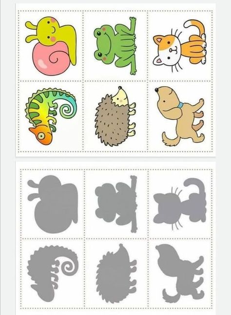 Quiet Activities For Toddlers, Shadow Matching, Kids Worksheets Preschool, Kindergarden Activities, Montessori Toddler Activities, Preschool Activities Toddler, Baby Learning Activities, Preschool Art Activities, Game For Kids