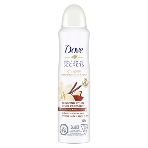 Dove Cocoa Butter, Dove Vanilla, Vanilla Deodorant, Simple Skincare Routine, Pumpkin Latte, Antiperspirant Deodorant, Deodorant Spray, Walmart Canada, Antiperspirant