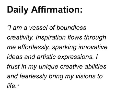 Authenticity Affirmations, Daily Affirmations For Artists, Creative Affirmations, Uncertainty Affirmations, Work Ethic Affirmations, Popularity Affirmations, Mysterious Affirmations, Meditation Mantras, Ways To Be Happier