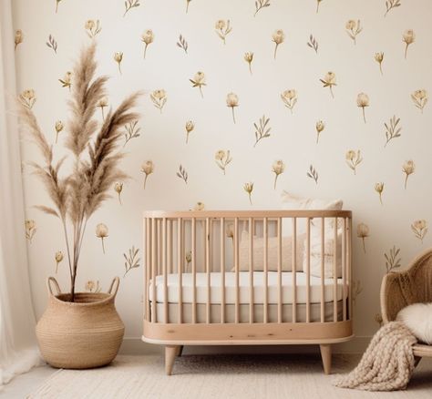 Turn your nursery into a wildflower wonderland with these sweet and feminine watercolor wall decals. These are easy to peel and stick and made of an eco-friendly high quality fabric material. Printed with non toxic inks and the fabric adhesive is PVC and phthalate free. Only the best for your little ones! Our fabric decals are also completely reusable if you save the backing! These will work on walls with a light texture. Garden Nursery Girl, Girl Nursery Wildflower, Wildflower Stencil, Boho Girls Room, Wildflower Nursery, Feminine Watercolor, Floral Wall Decals, Fabric Wall Decals, Flower Wall Decals