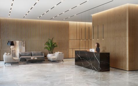 Lobby Design Apartment, Residential Lobby Interior, Apartment Lobby Interior Design, Office Lobby Interior Design, Residential Lobby Design, Office Lobby Interior, Small Lobby, Office Lobby Design, Boutique Hotel Lobby