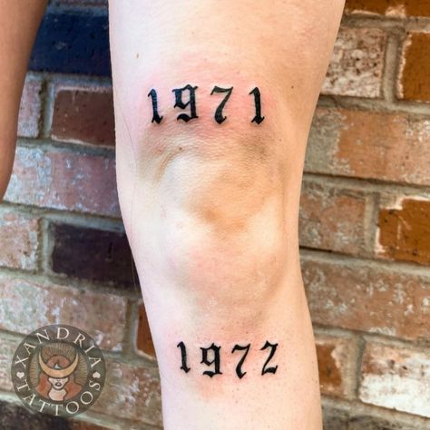 1971 Tattoo, Number Tattoo Ideas, Date Tattoo, Tattoo Number, Birthday Tattoo, Date Tattoos, Number Tattoo, Number Fonts, Number Tattoos